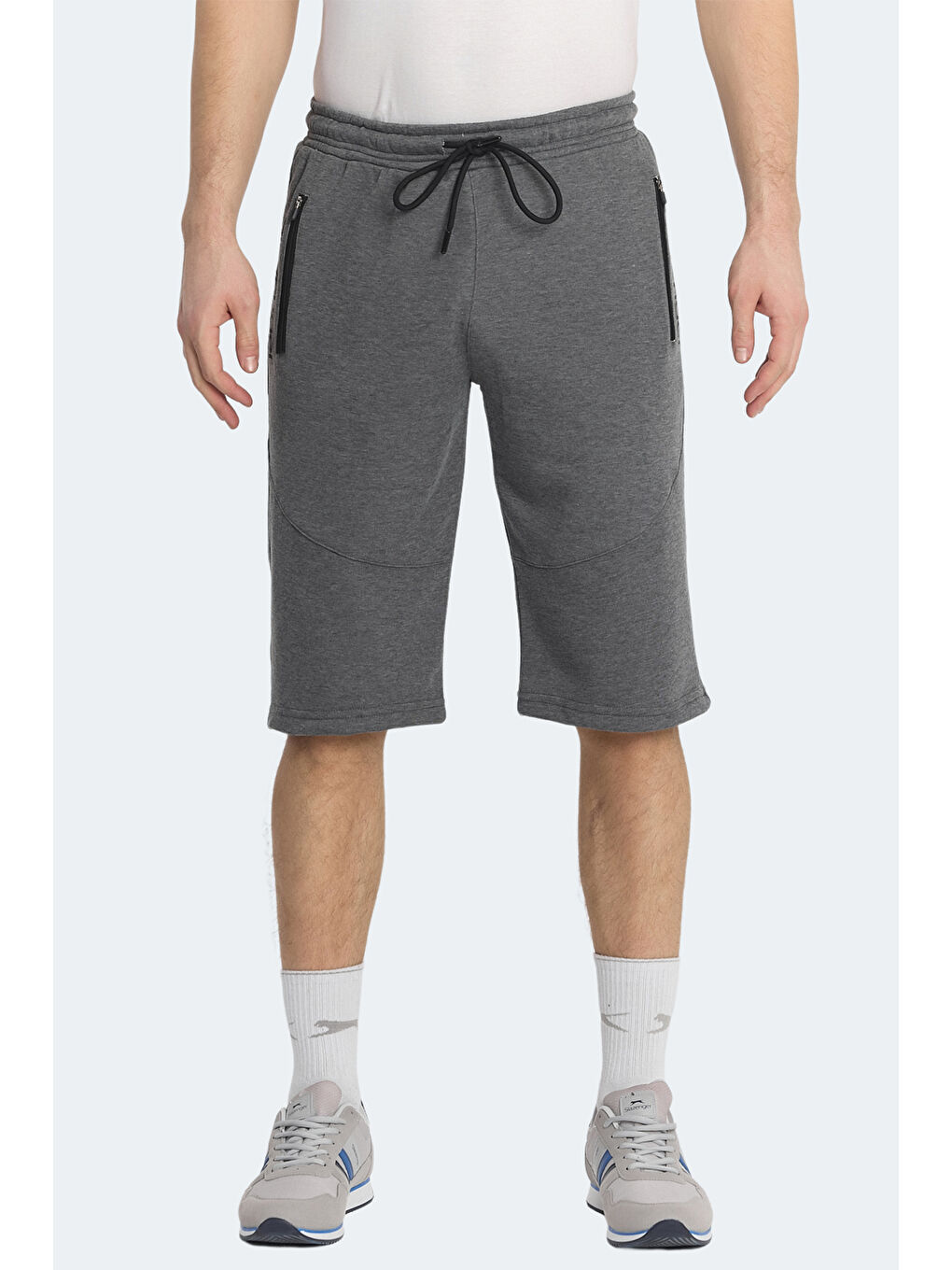 NATIVA Erkek Cepli Kapri Koyu Gri Şort-1