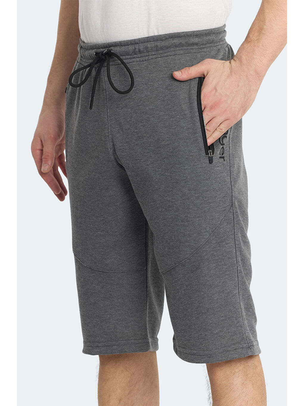 NATIVA Erkek Cepli Kapri Koyu Gri Şort-4