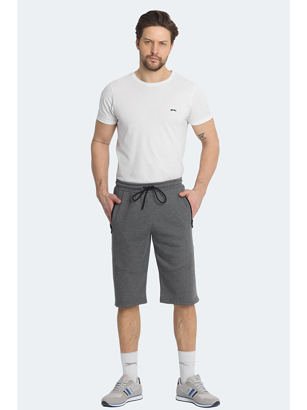 NATIVA Erkek Cepli Kapri Koyu Gri Şort-6