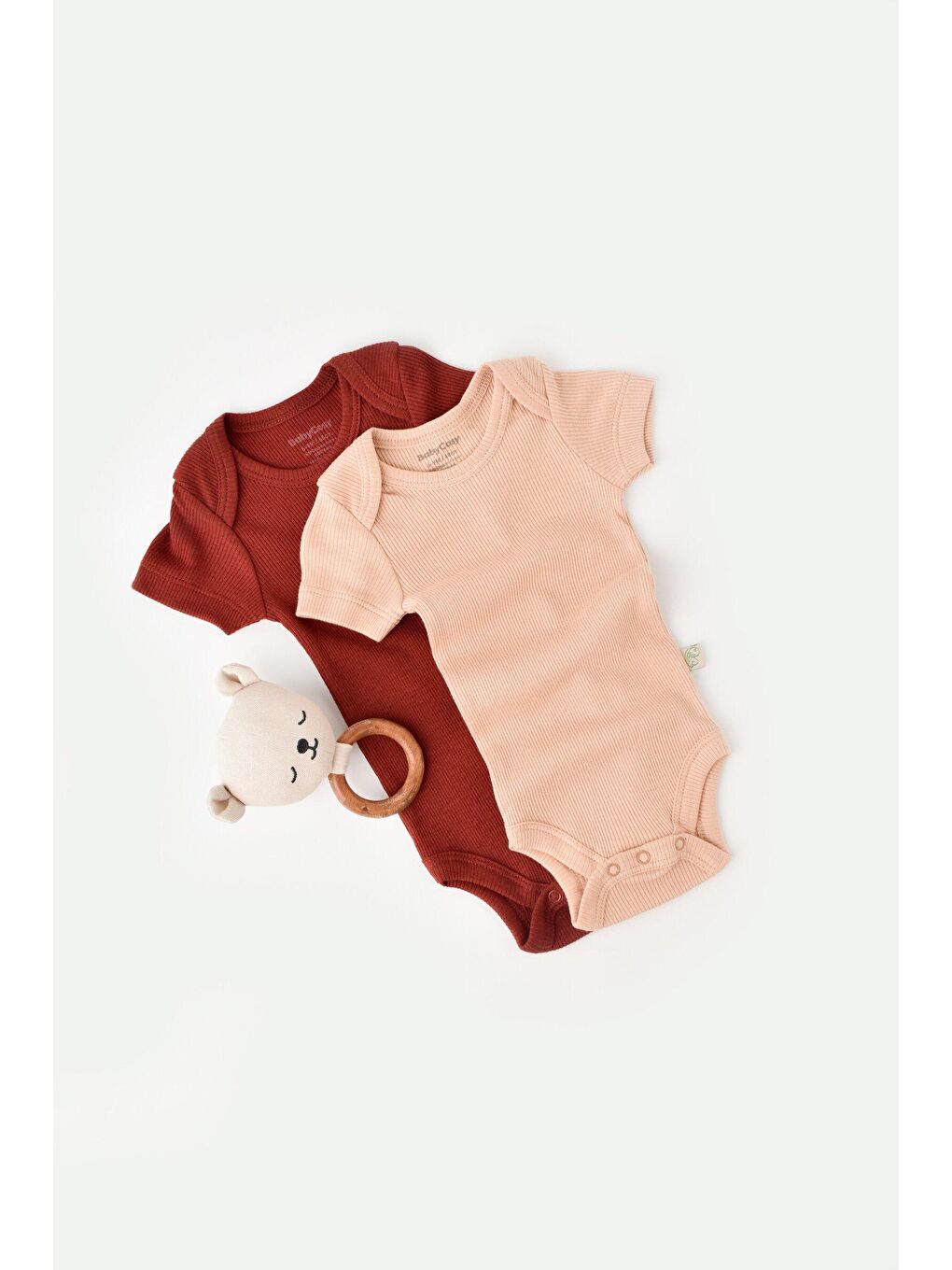 Bej Modal 2'li Kısa Kollu Badi