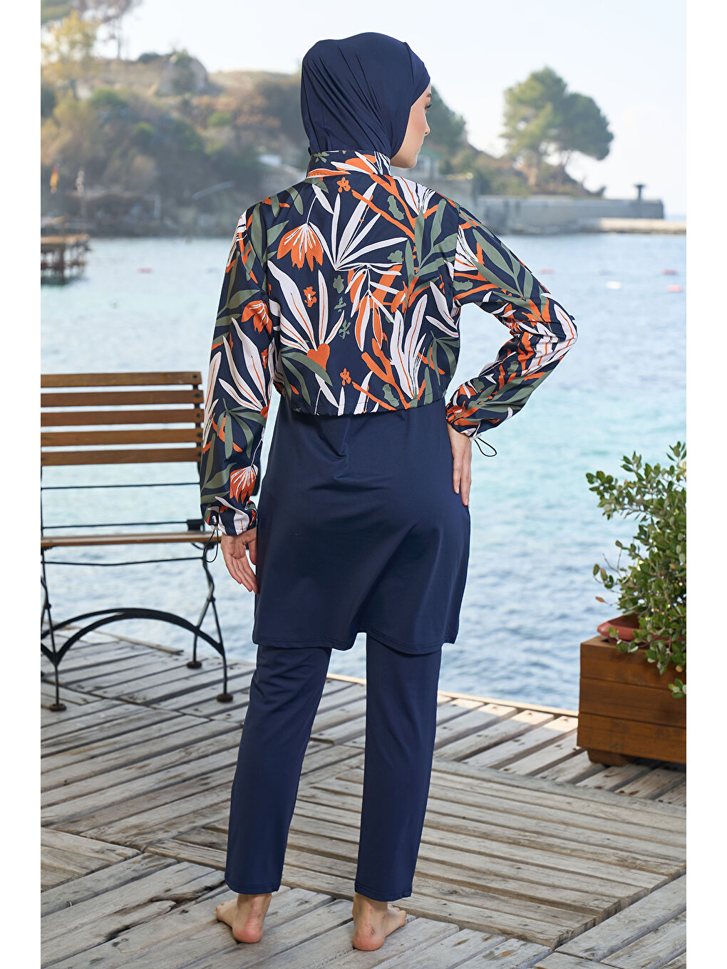 Tam Kapalı Tesettür Mayo 25970 Lacivert-2