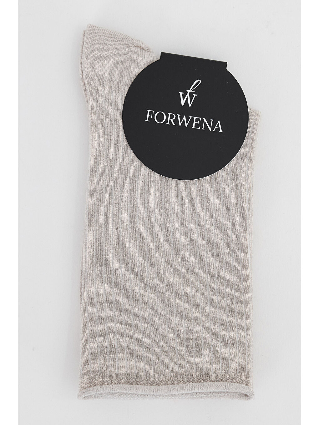 Bej Taş Rengi Modal Derbili Lastiksiz Dikişsiz Kadın Soket Çorap 36-41-2