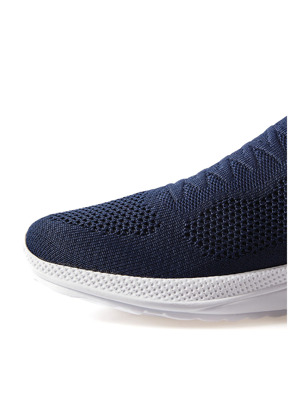 Lacivert Yüksek Taban Fileli Bağcıksız Hafif Esnek Erkek Spor Ayakkabı - 89120-4