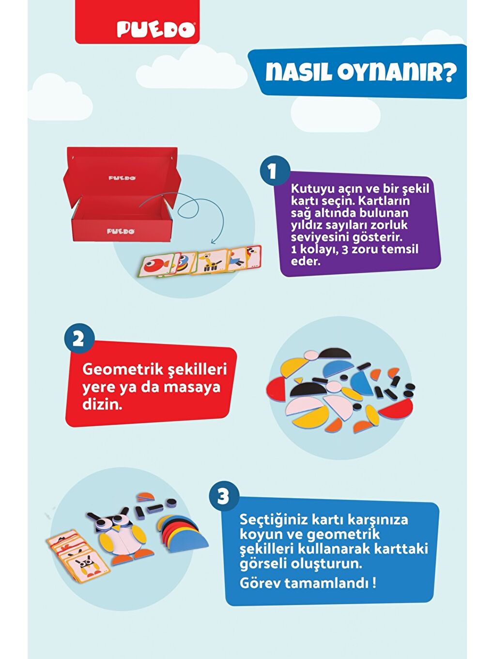 Colorful Shapes Tangram Seti-3