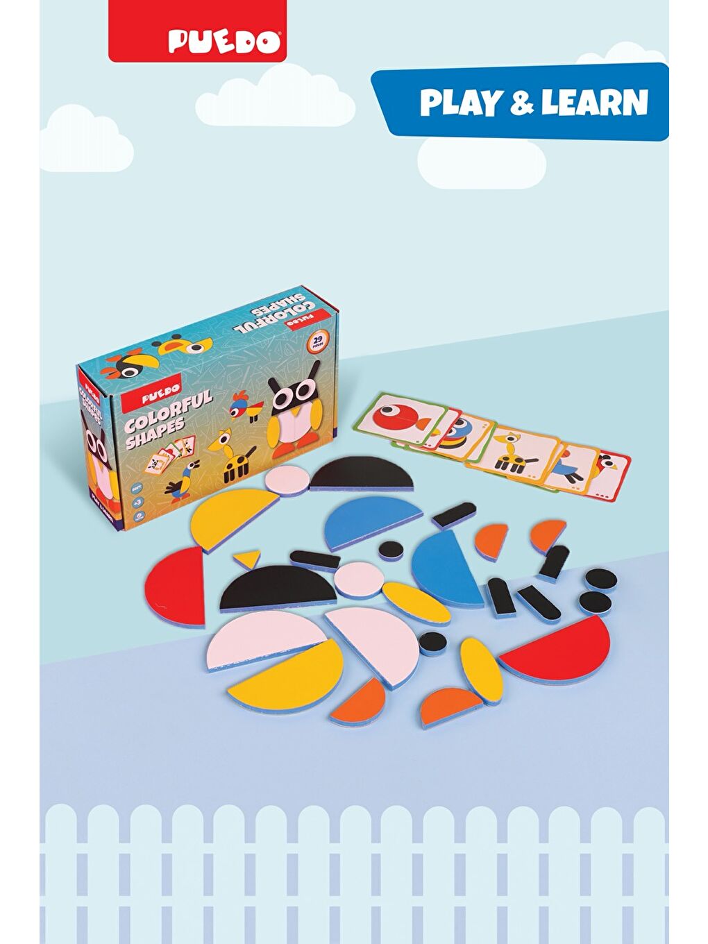 Colorful Shapes Tangram Seti-7