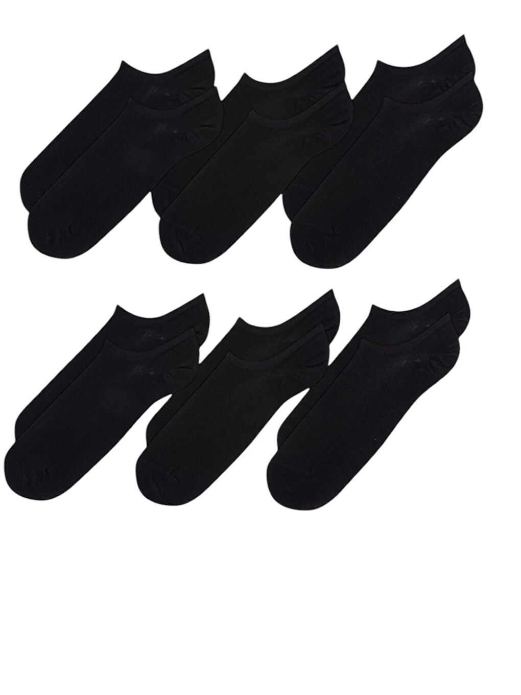 Siyah Modal 6'lı Kadın Sneaker Çorap-1