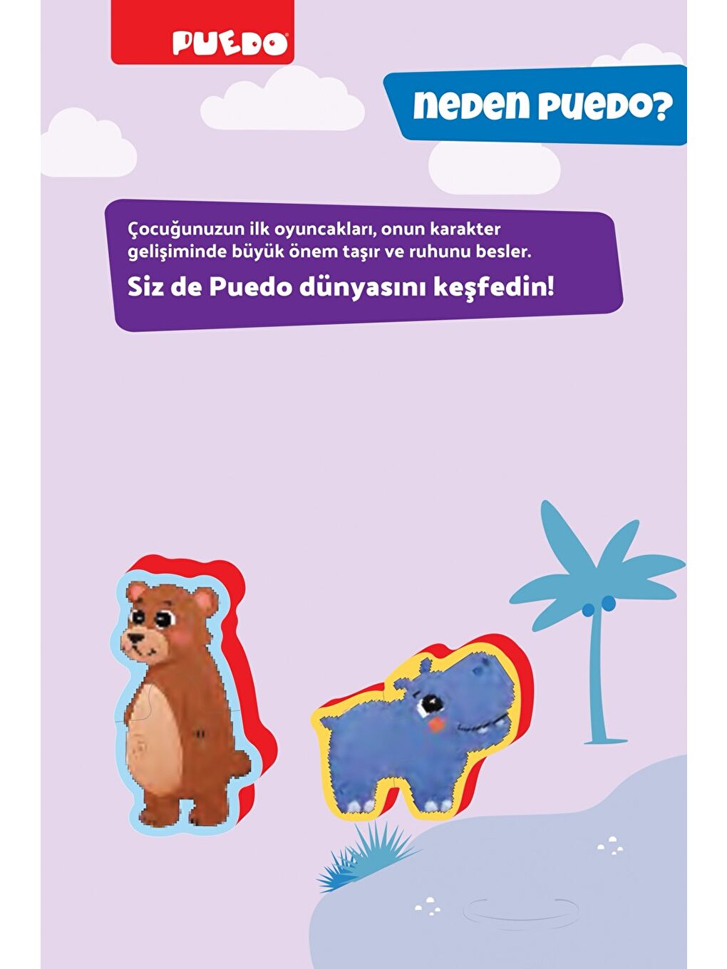 Puedo Ayakta Durabilen Bebek Puzzle - Safari - 4