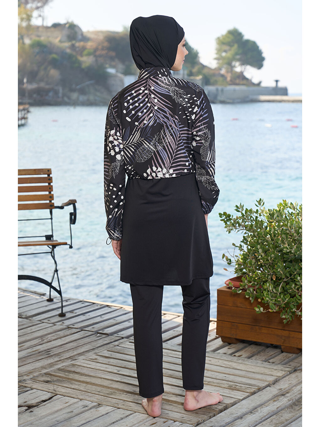 Tam Kapalı Tesettür Mayo 25971 Siyah-2