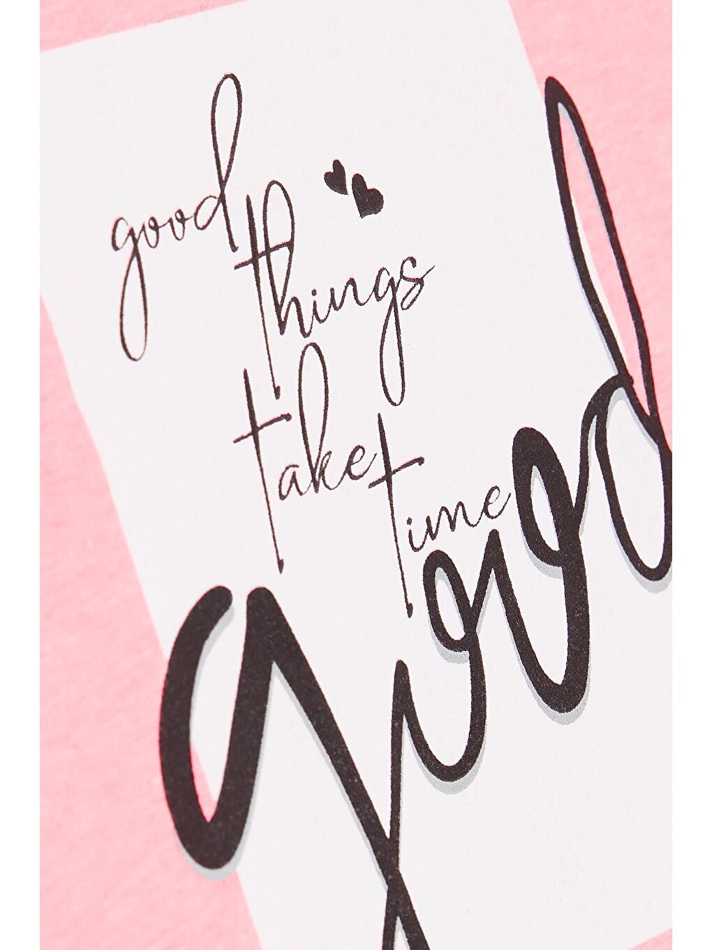 Kız Çocuk Crop Tişört Yazı Baskılı Yanları Yırtmaçlı Neon Pembe (9-14 Yaş)-3