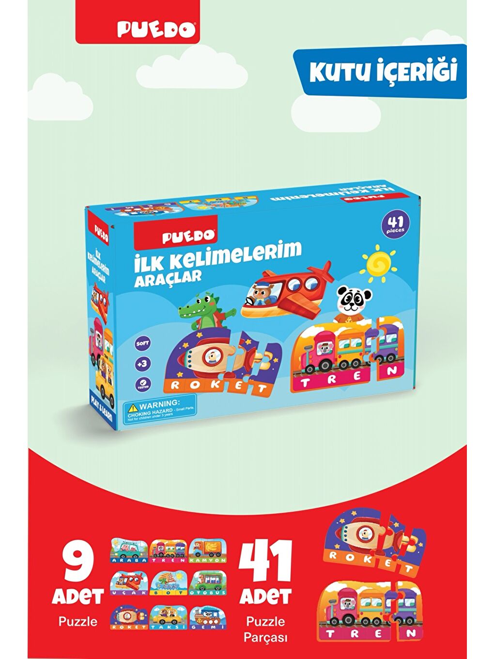 İlk Kelimelerim Puzzle - Araçlar-2