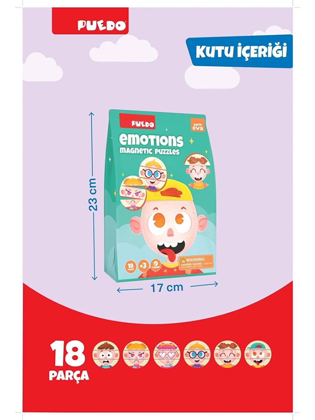 Puedo Manyetik Puzzle - Emotions (Duygular) - 4