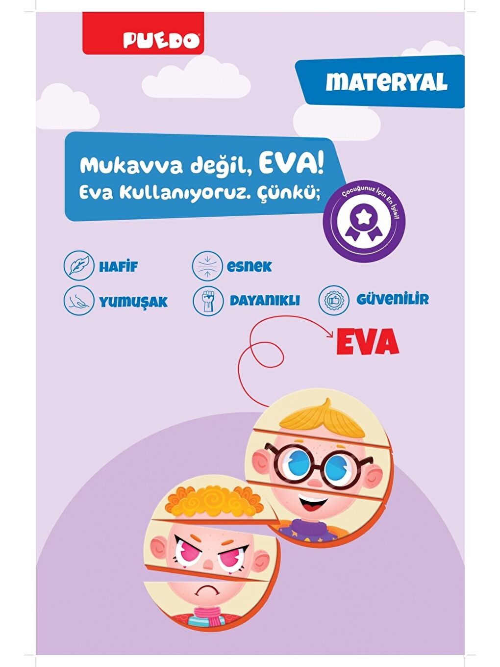 Puedo Manyetik Puzzle - Emotions (Duygular) - 8