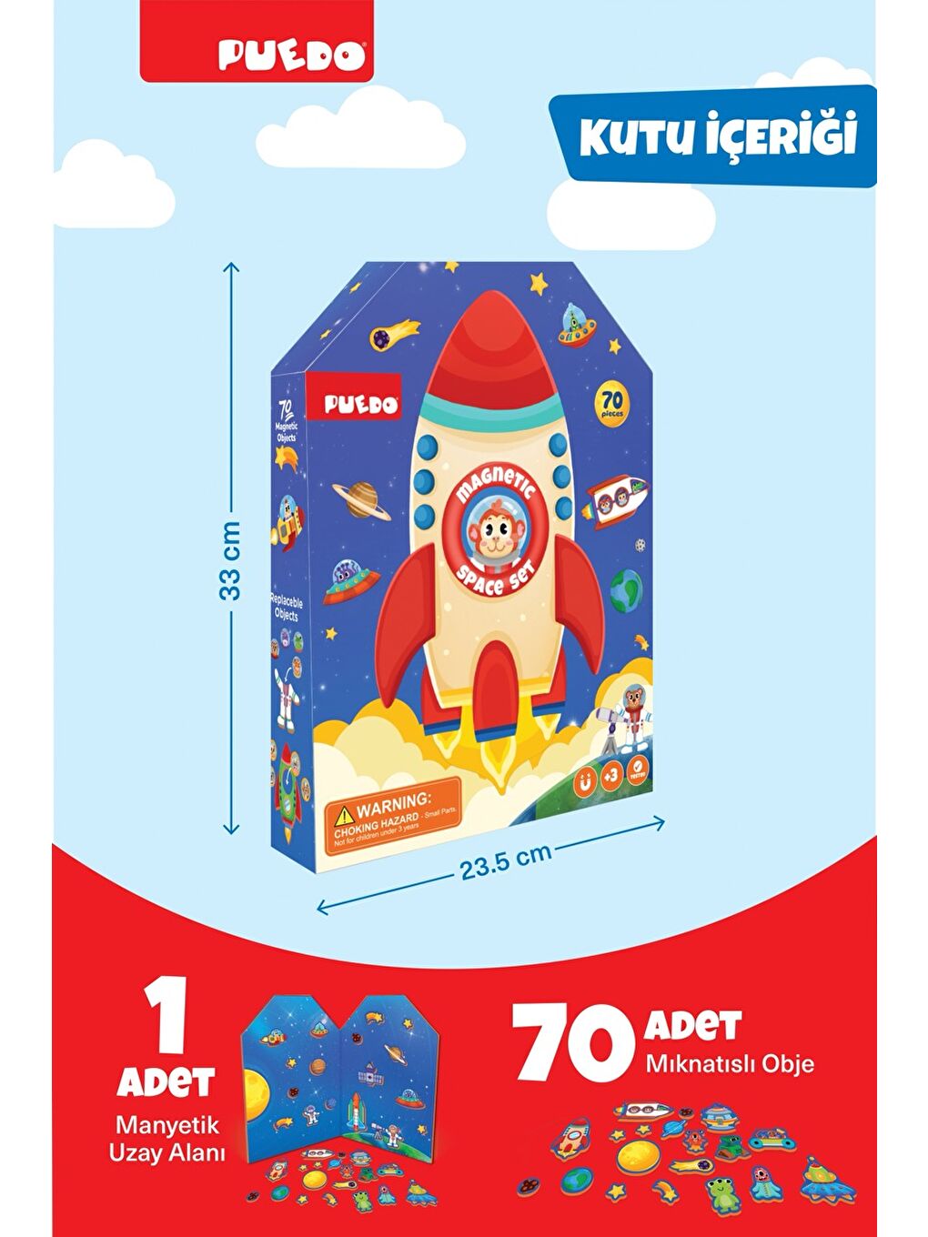 Manyetik Oyun Seti - Uzay-3