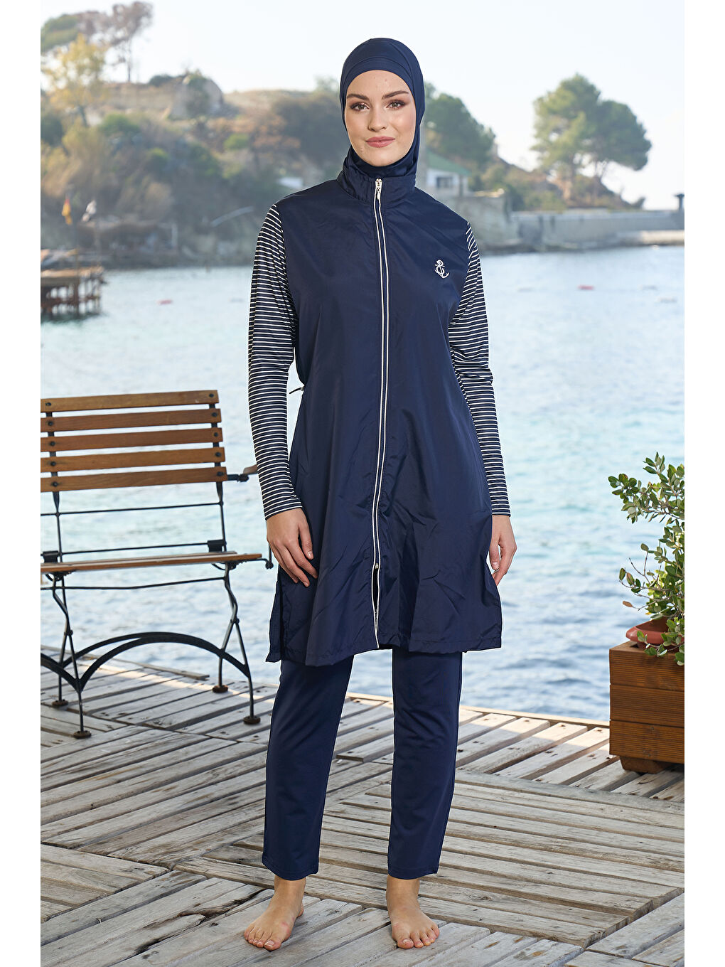 Tam Kapalı Tesettür Mayo 25950 Koyu Lacivert
