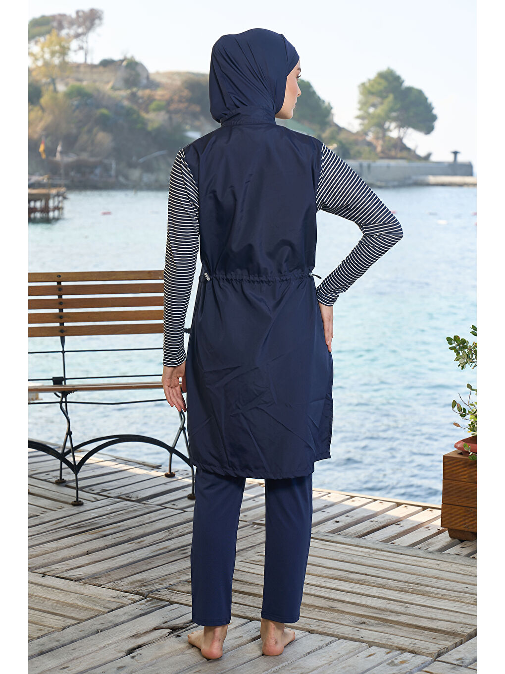 Tam Kapalı Tesettür Mayo 25950 Koyu Lacivert-3