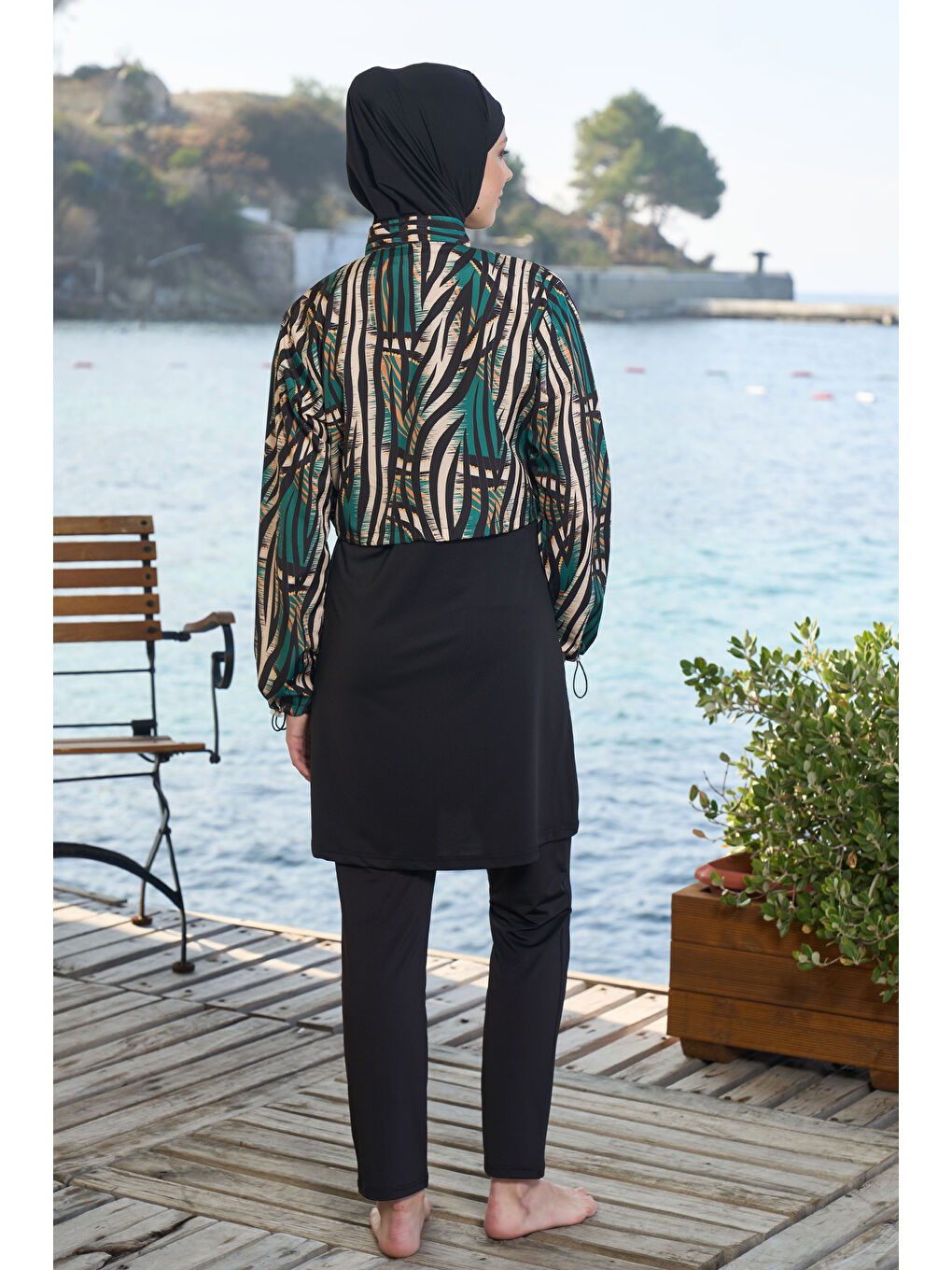 Tam Kapalı Tesettür Mayo 25972 Siyah-3