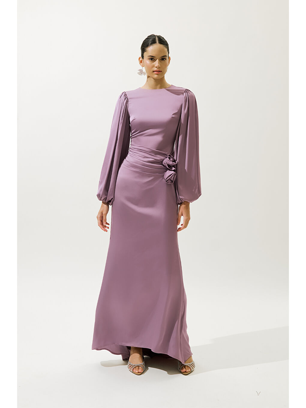 Leona Abiye Elbise Lila-2