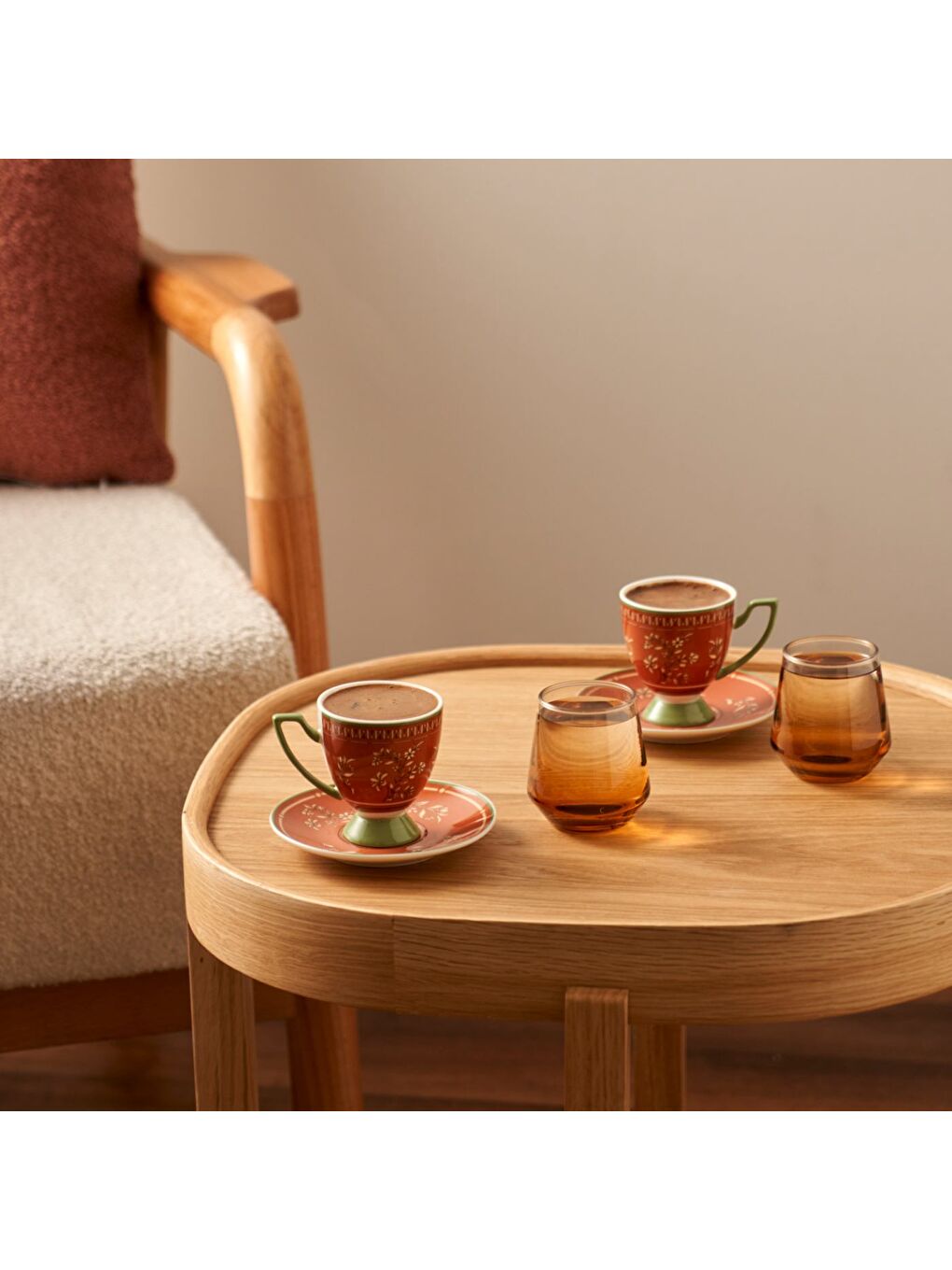 Karışık Ethnic 2'li Kahve Fincanı Seti (90 cc)-1