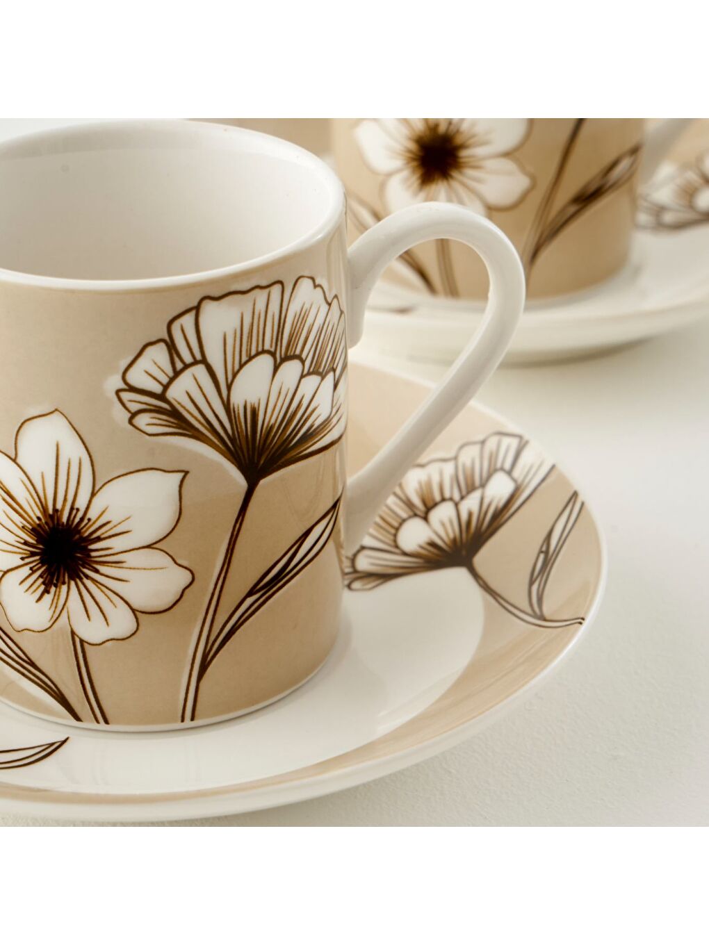 Karışık Rachel 2'li Kahve Fincanı Seti (90 cc)-2