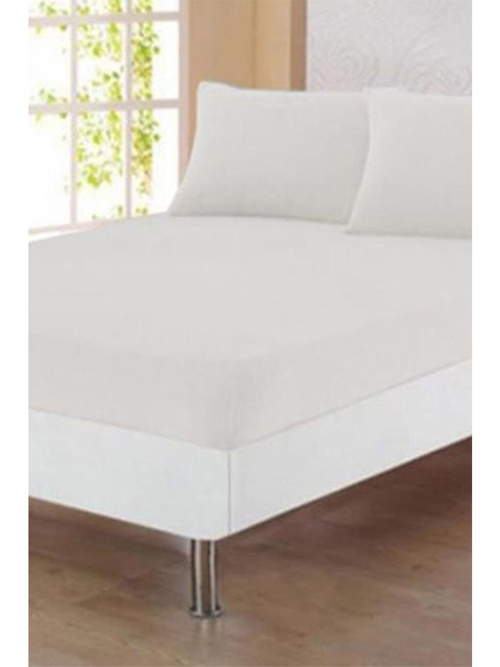 Karışık Penye Tek Kişilik Lastikli Çarşaf Beyaz