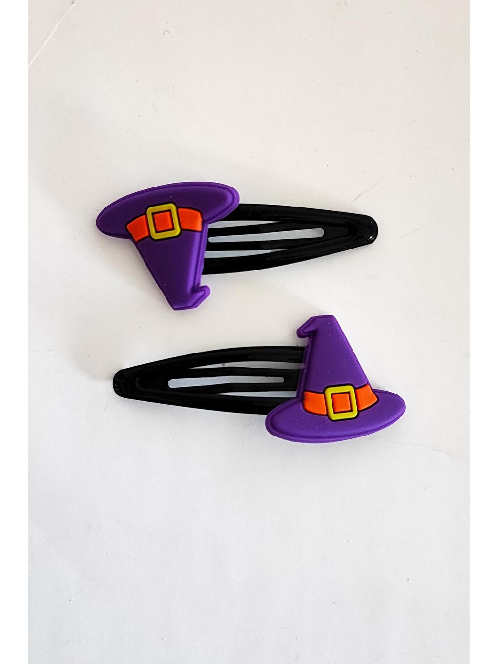 Mor Halloween Cadılar Bayramı Saç Tokası Pens 2'li Set