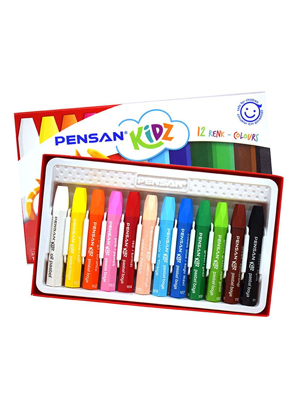 Pensan Beyaz Kidz Pastel Boya 12 Renk - 1