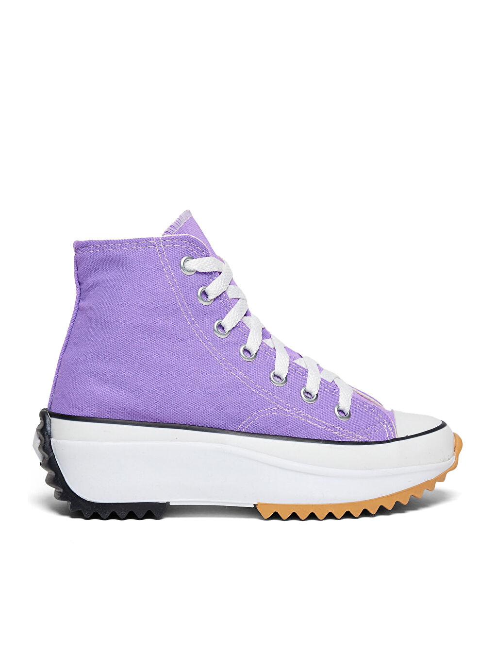 Unisex Lila Rahat Kalıp Bağcıklı Uzun Spor Ayakkabı-1