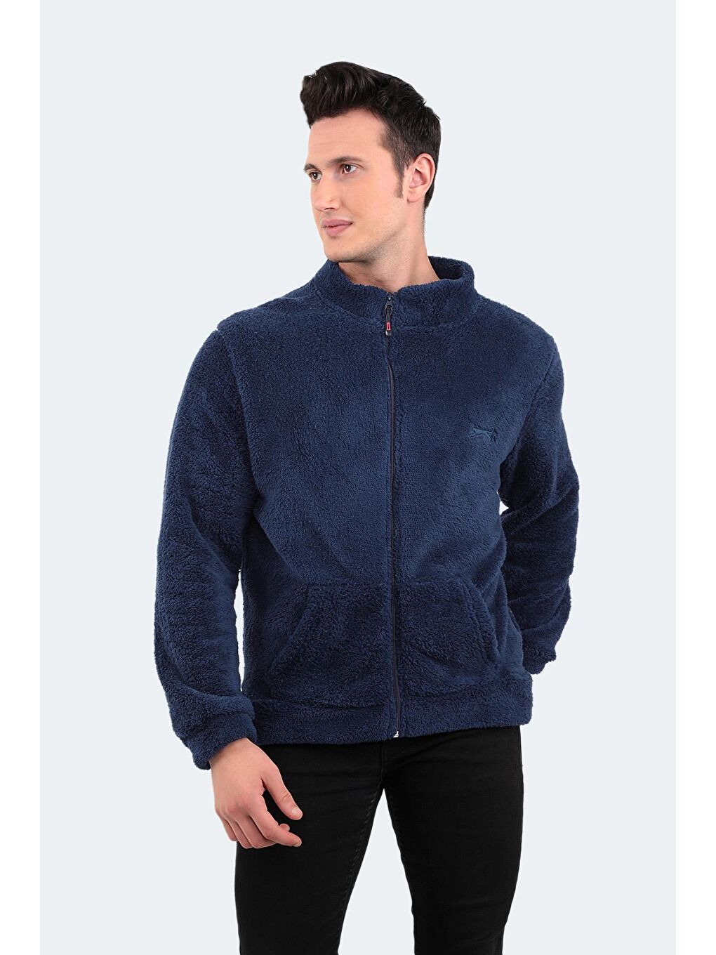 SALMA I Erkek Fermuarlı Sweatshirt Lacivert