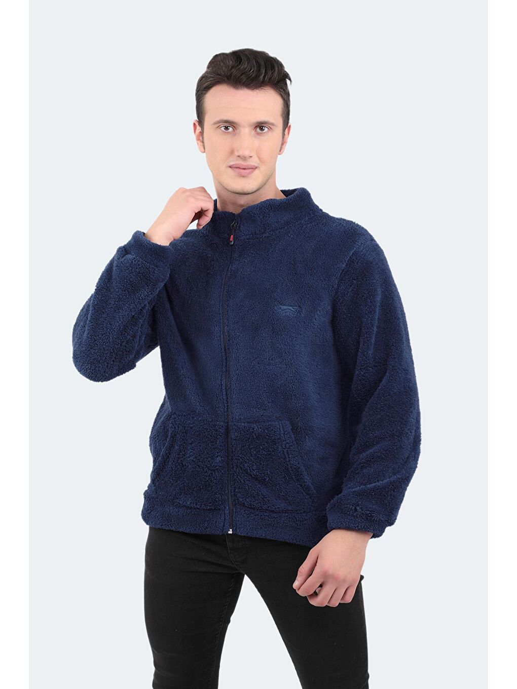 SALMA I Erkek Fermuarlı Sweatshirt Lacivert-1