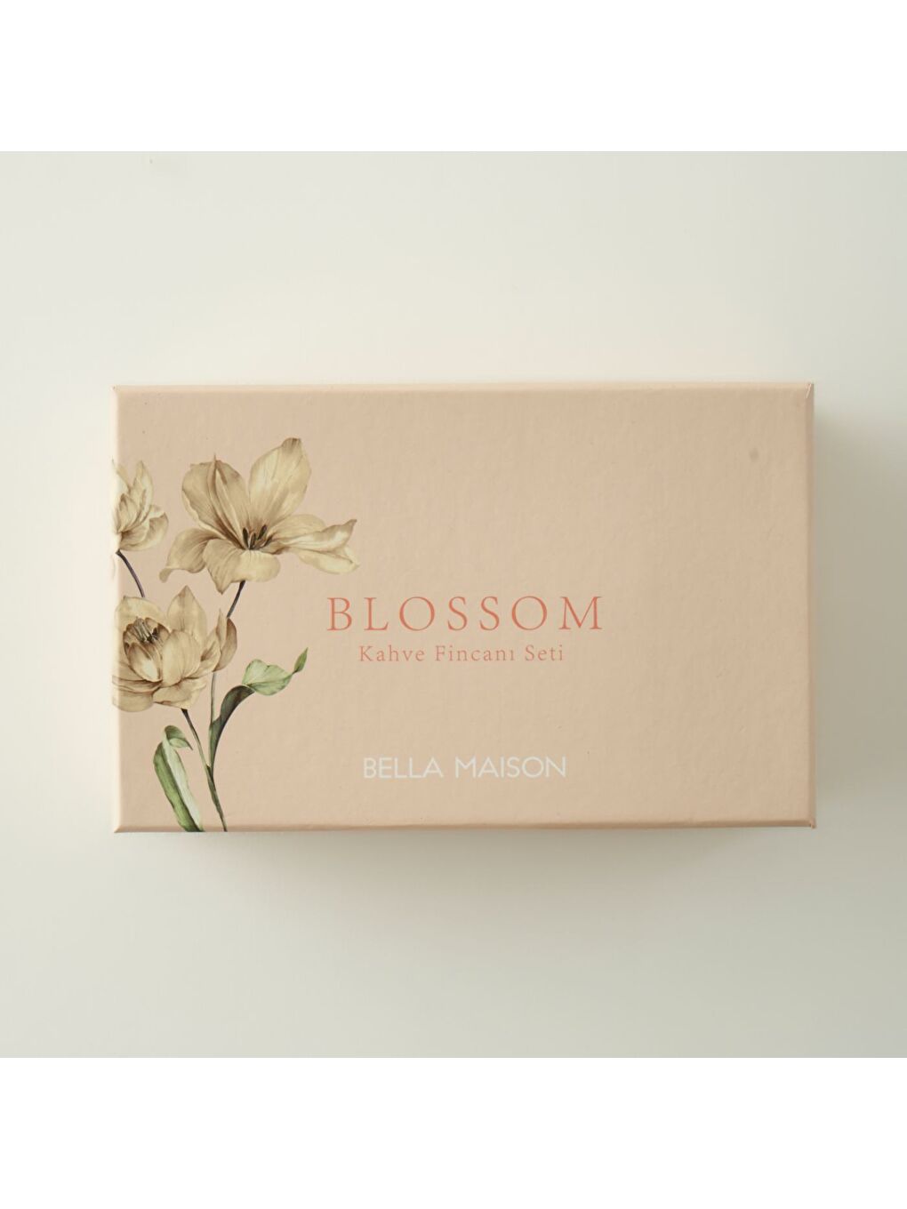 Blossom Porselen 2'li Kahve Fincanı Seti Bej (90 cc)-4