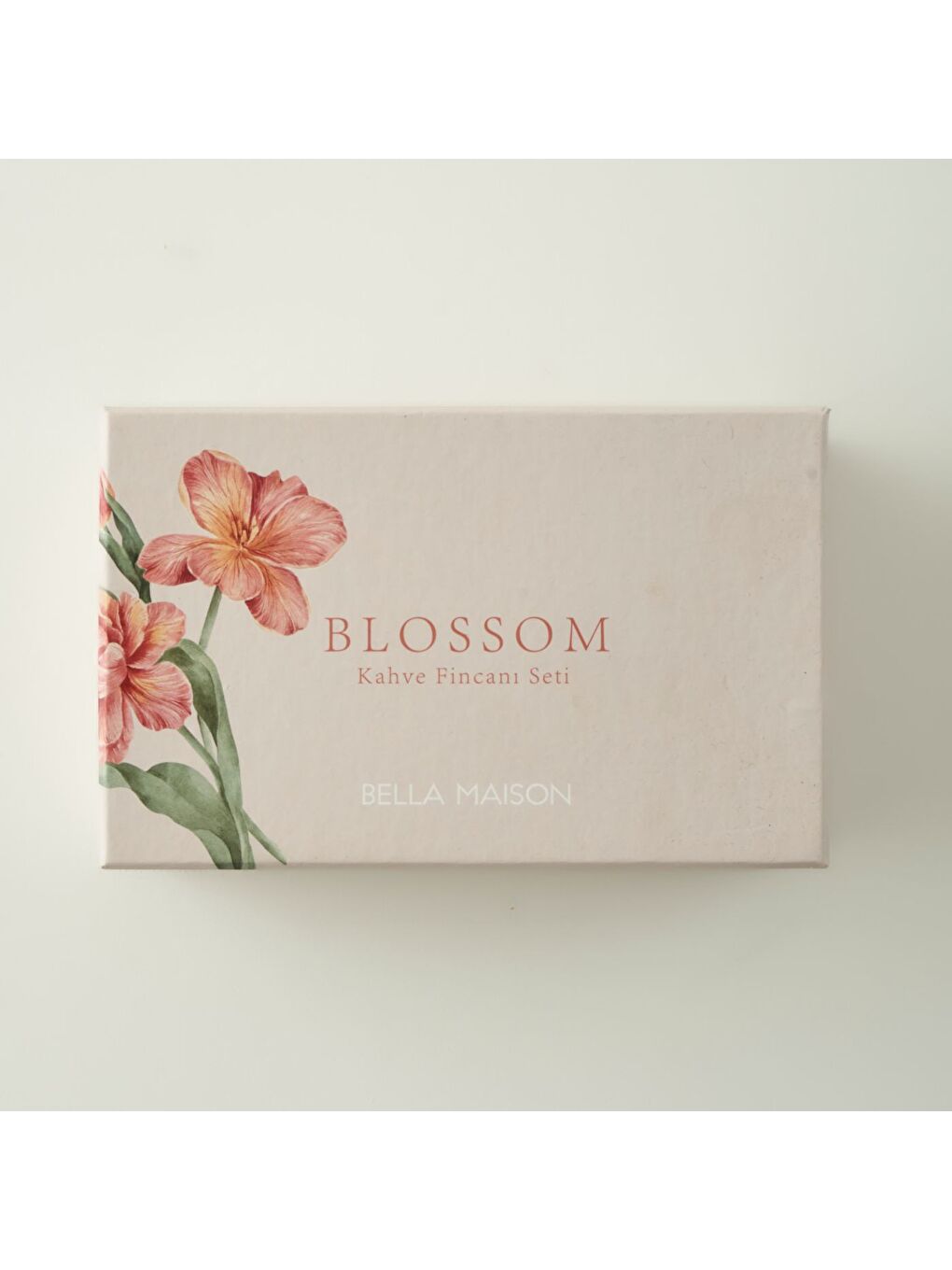 Blossom Porselen 2'li Kahve Fincanı Seti Kırmızı (90 cc)-4
