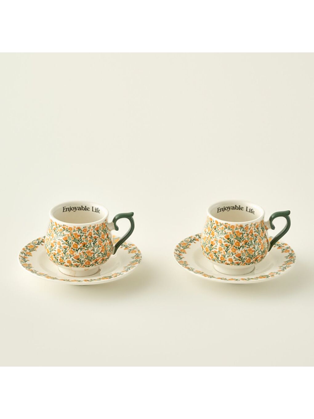 Karışık Life Porselen 2'li Kahve Fincanı Seti (120 cc)-2