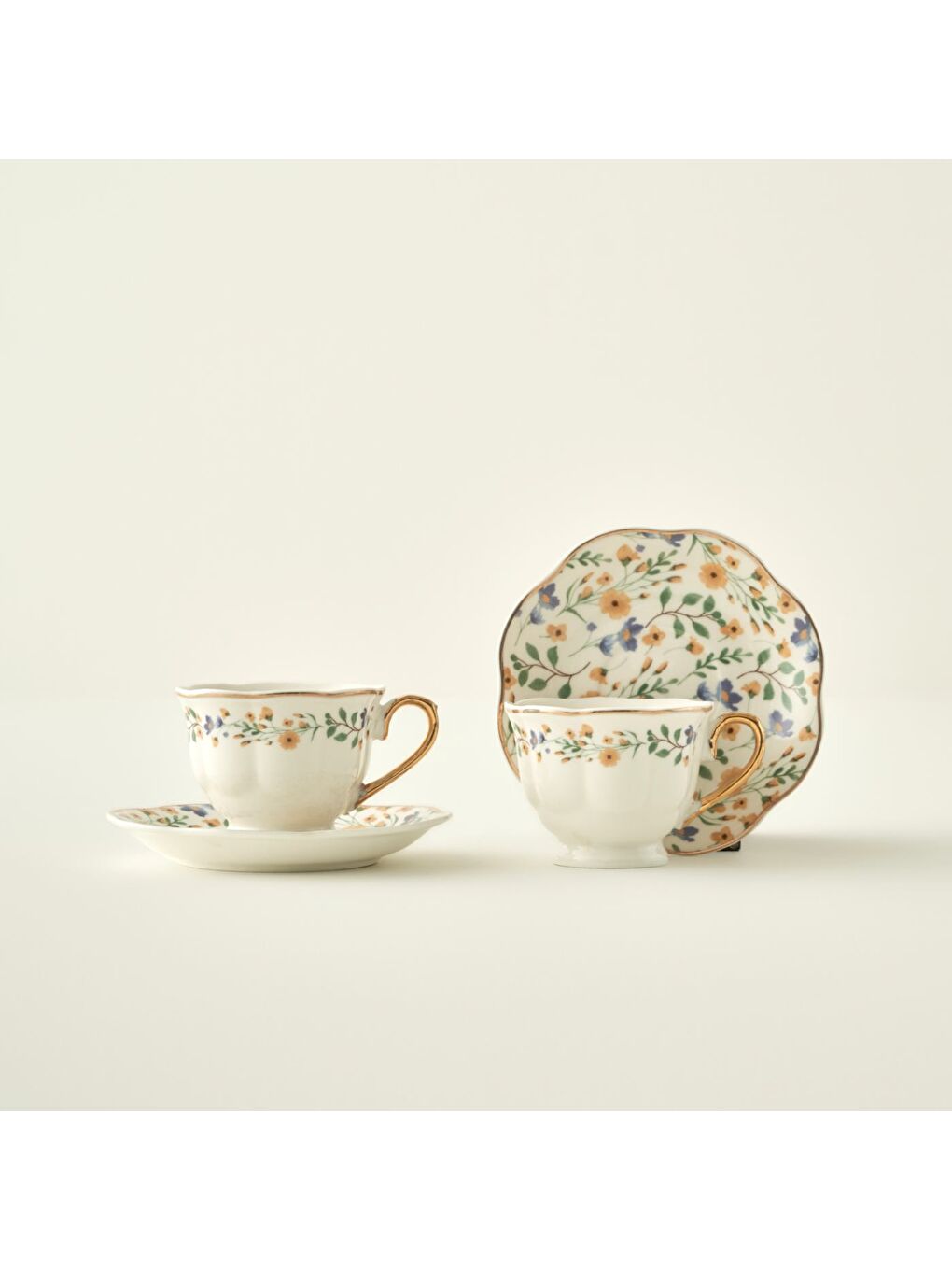 Karışık Juliette Porselen 2'li Kahve Fincanı Seti (90 cc)-2