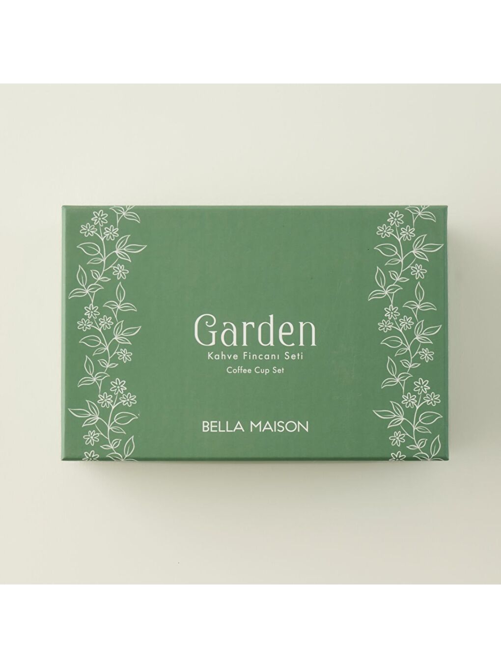 Garden 2'li Porselen Kahve Fincanı Seti Yeşil (90 cc)-4