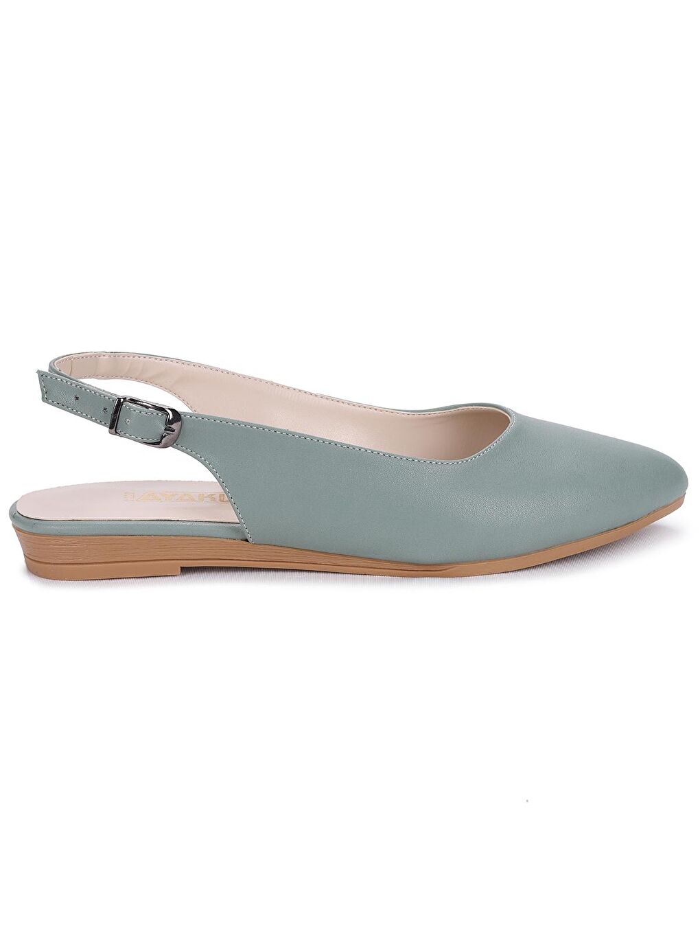 Yeşil Cilt Günlük Kemerli Kadın Babet 1920.115-3