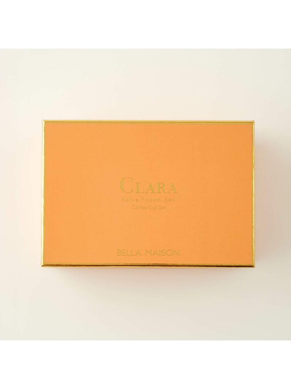 Clara 2'li Porselen Kahve Fincanı Seti Turuncu (90 cc)-3
