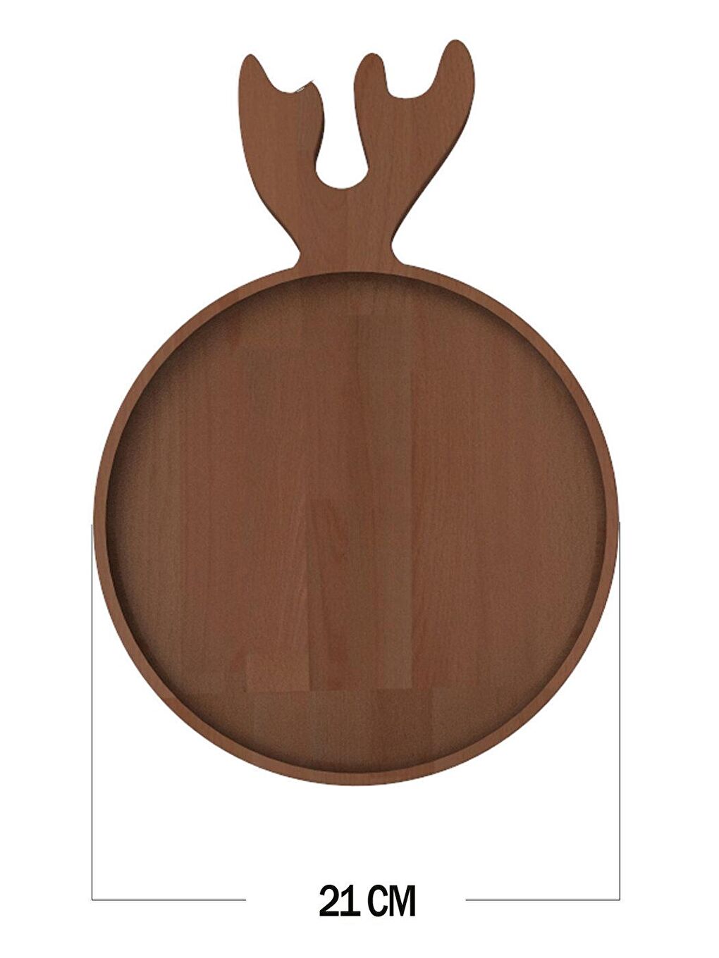 Kahverengi Ahşap Geyik Tabak 21cm - Venge-1