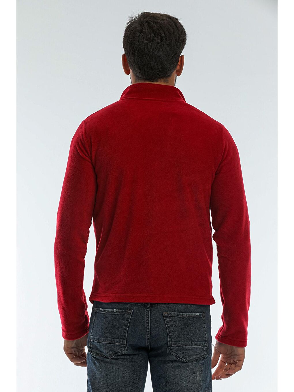 SAFRANO I Erkek Fermuarlı Sweatshirt Bordo-2