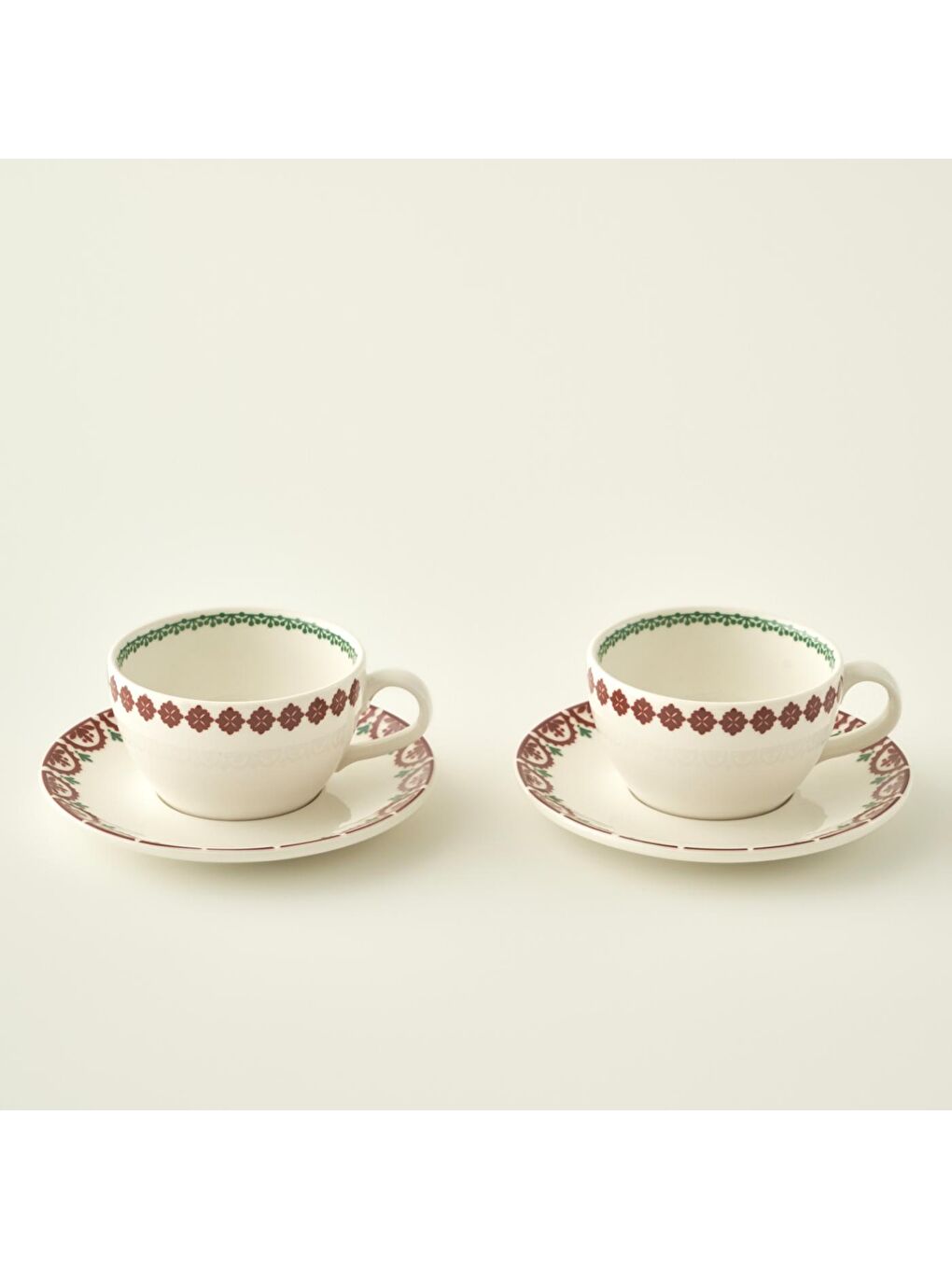 Karışık New Year Yılbaşı 2'li Porselen Çay Fincanı Seti (270 cc)