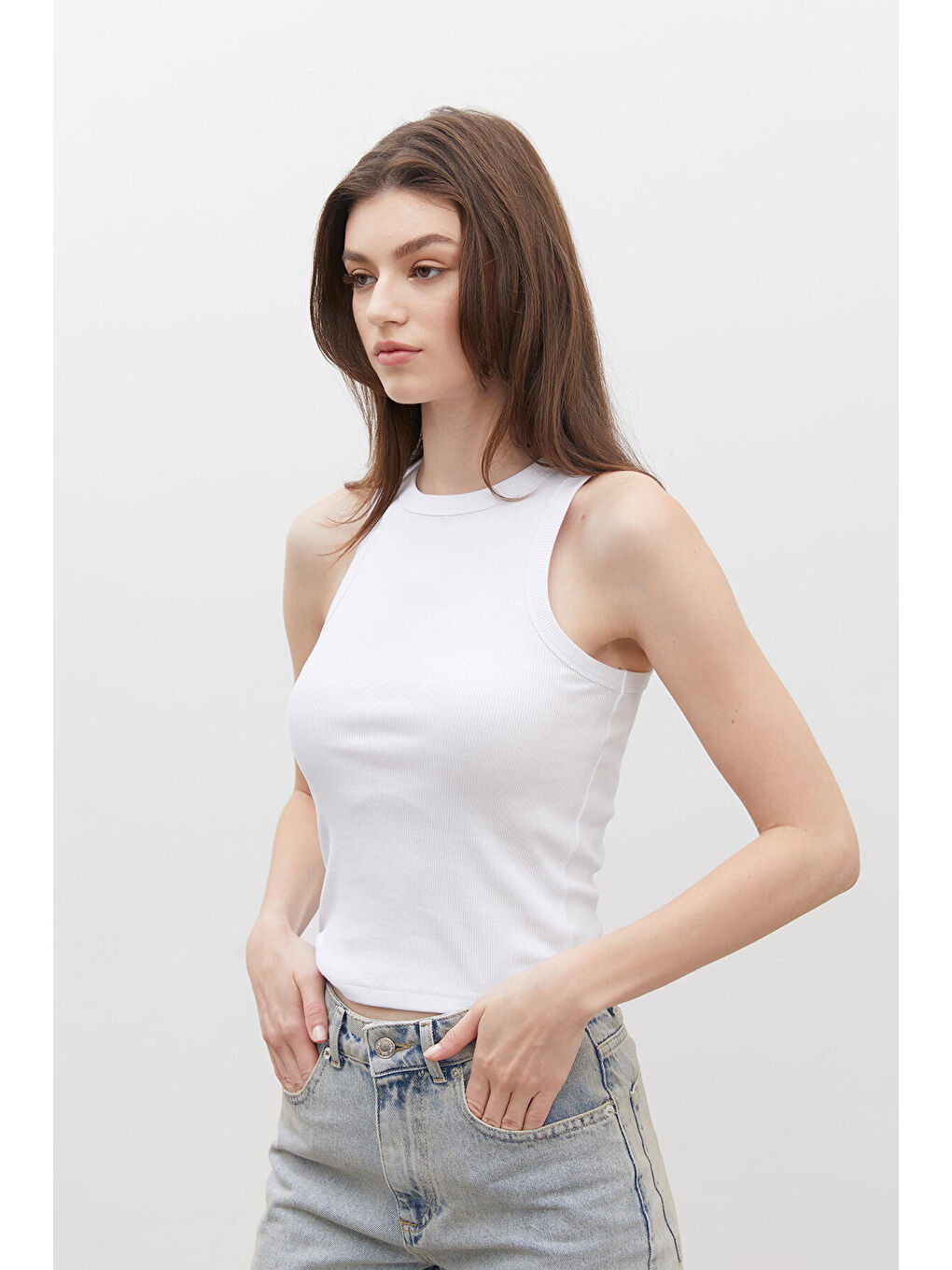 Fitilli Sıfır Kol Body Beyaz-2