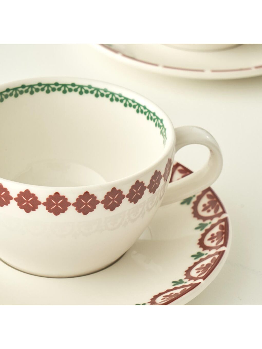 Karışık New Year Yılbaşı 2'li Porselen Çay Fincanı Seti (270 cc)-4