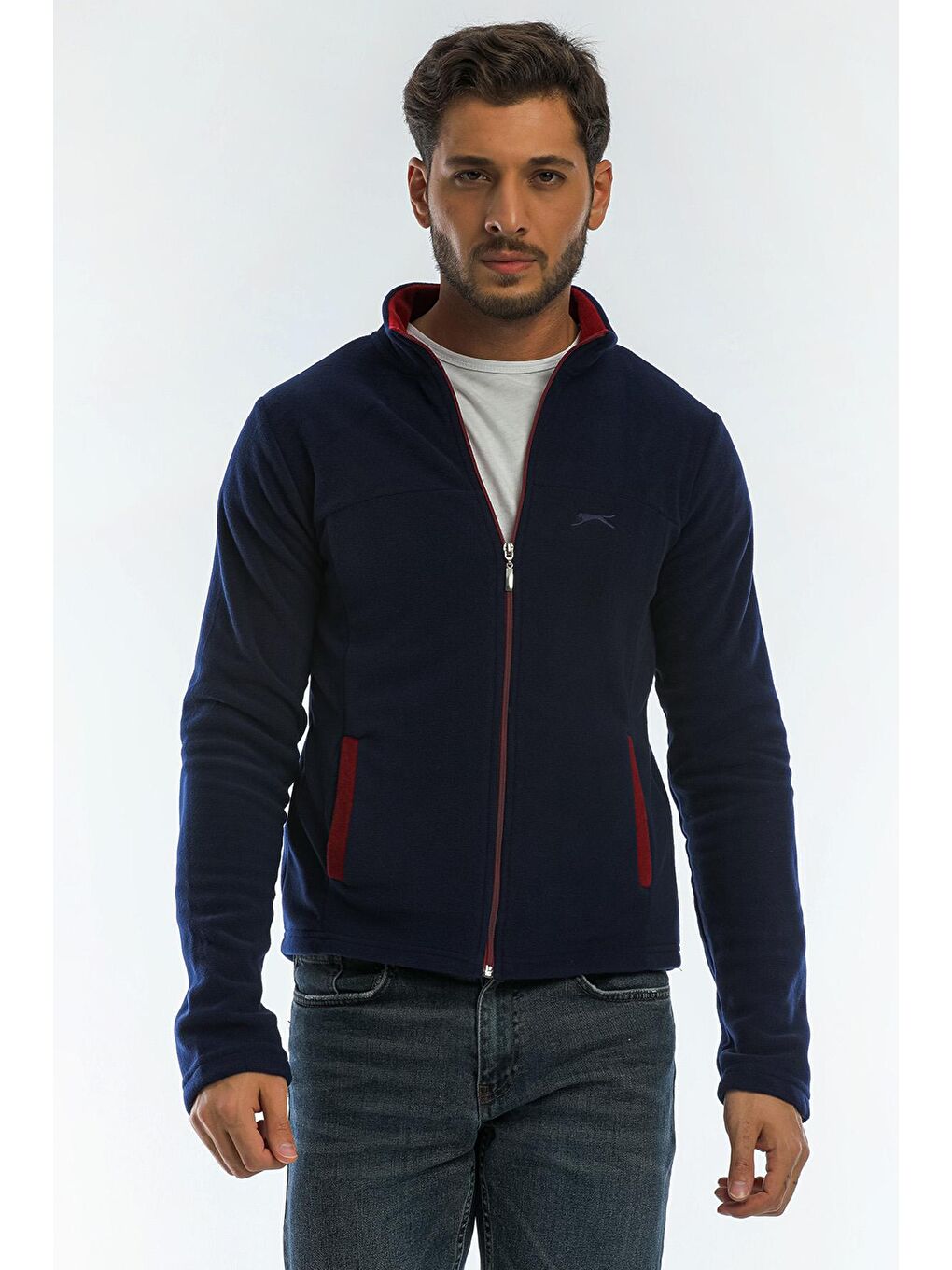 SAFRANO I Erkek Fermuarlı Sweatshirt Lacivert