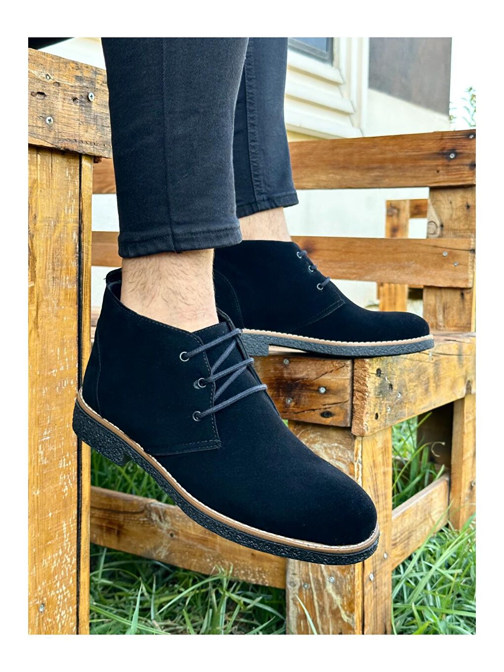 Siyah Muggo Dase Bağcıklı Erkek Chelsea Kışlık Bot-4