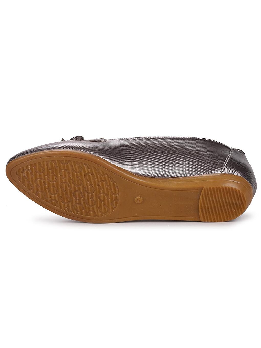 Bej Parlak Büyük Numara Kadın Babet Ayakkabı Chr 282-4