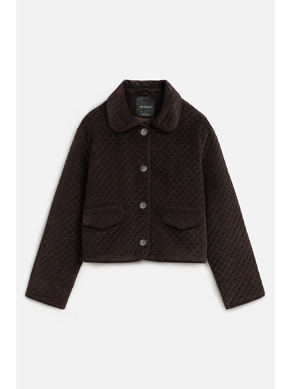 Kapitone Kadife Ceket Kahverengi-1