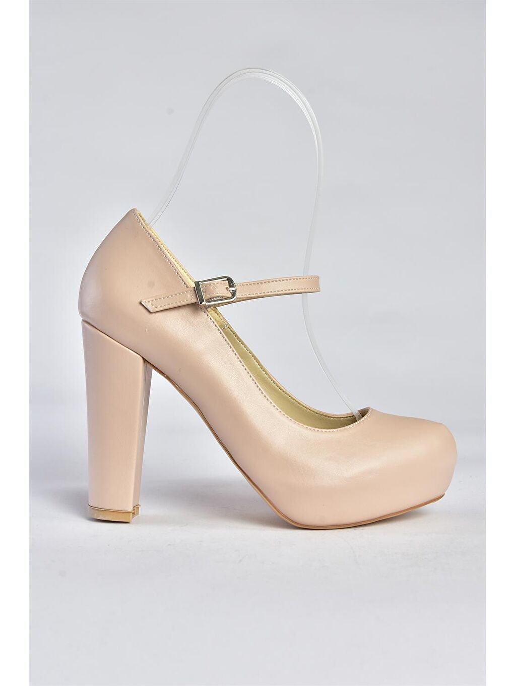 Bej Ten Platform Topuklu Kadın Abiye Ayakkabı M348007209-4