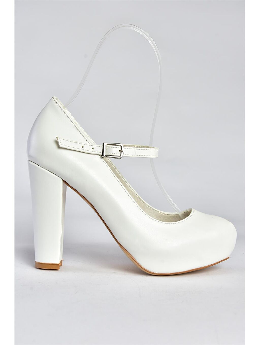 Beyaz Platform Topuklu Kadın Abiye Ayakkabı M348007209-3