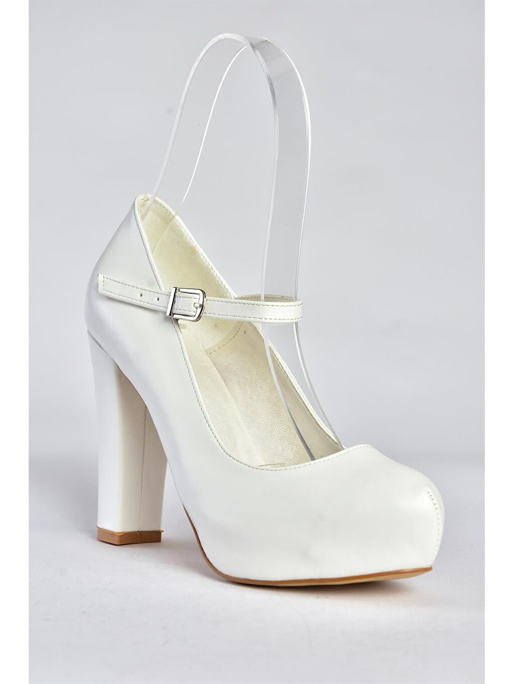 Beyaz Platform Topuklu Kadın Abiye Ayakkabı M348007209-4