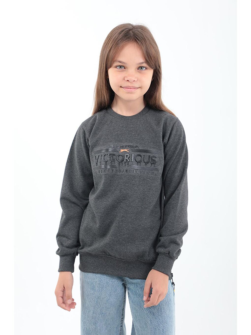 SLAZENGER Koyu Gri DUNA Unisex Çocuk Sweatshirt Koyu Gri