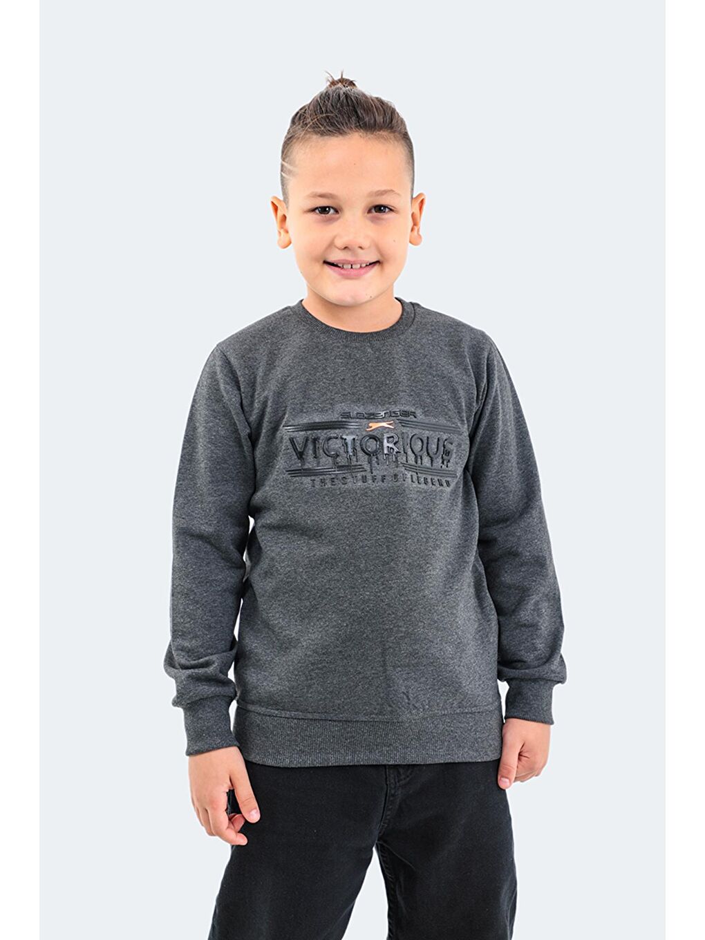 SLAZENGER Koyu Gri DUNA Unisex Çocuk Sweatshirt Koyu Gri - 3